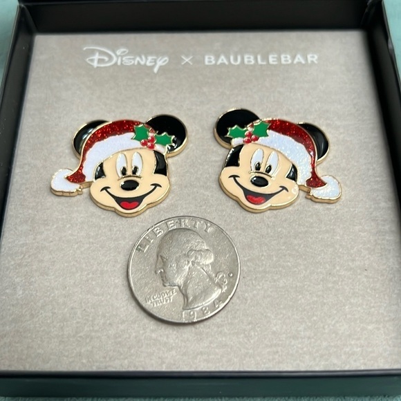 Disney x BAUBLEBAR Mickey Mouse Christmas Earrings New - Picture 3 of 7